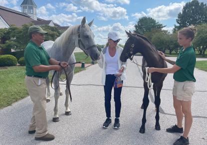 Jan Naify with a few horses